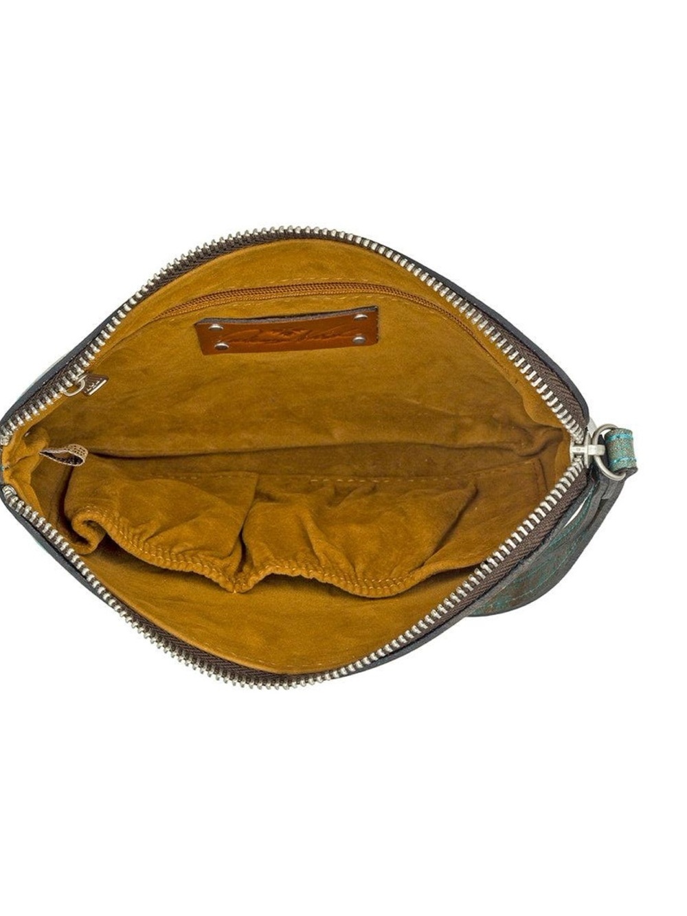 Patricia Nash Boho Multicolor Beaded Wood Cassini Leather Wristlet Festival - Picture 3 of 3